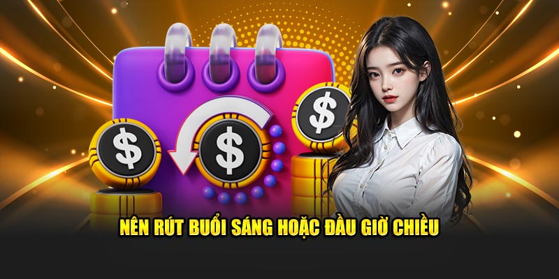 Nên rút buổi sáng hoặc đầu giờ chiều